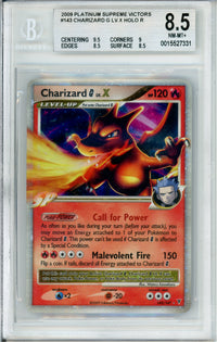 Pokemon Graded: Charizard 143/147 Platinum Supreme Victors (2009) Holo Beckett 8.5
