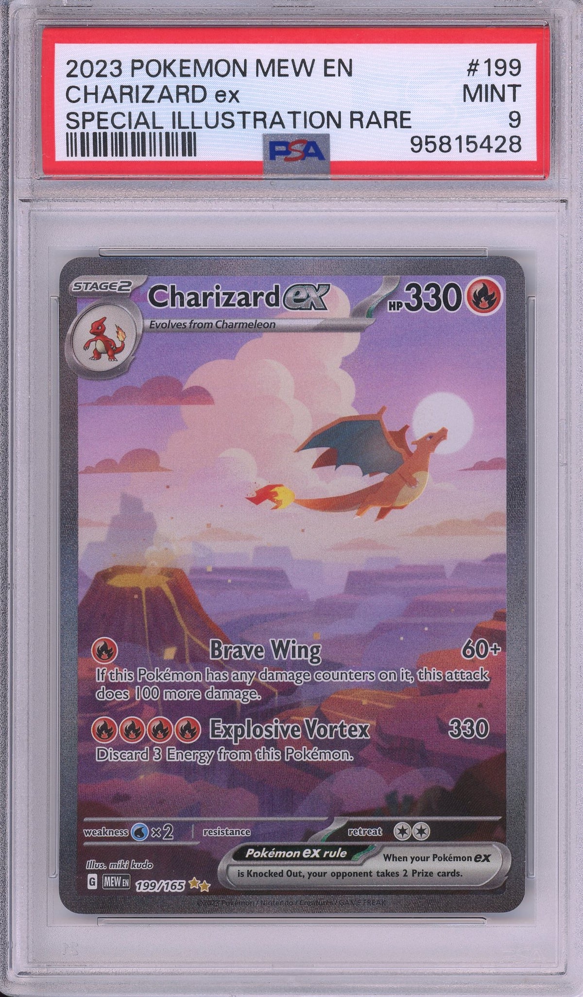 Pokemon Graded: Charizard ex 199/165 Scarlet & Violet (2023) SIR Holo PSA 9