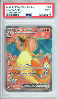 Pokemon Graded: Charizard ex 183/165 Scarlet & Violet 151 (2023) Full Art Holo PSA 9