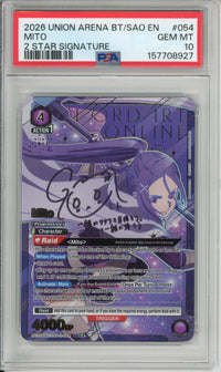 Union Arena Graded: Mito 2 Star Signature #54 Sword Art Online Vol.2 (2026) PSA 10
