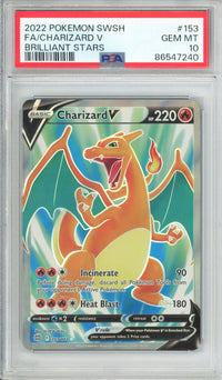 Pokemon Graded: Charizard V 153/172 Brilliant Stars (2022) Holo PSA 10