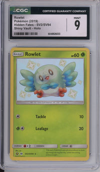 Pokemon Graded: Rowlet Shiny Vault CGC 9