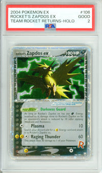 Pokemon Graded: Rocket's Zapdos 106/109 Team Rocket Returns (2004) Holo PSA 2