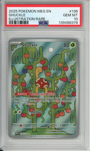 2025 Pokemon Mega Evolution Shuckle 136 PSA 10