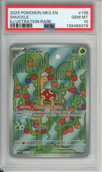 Pokemon Graded: Shuckle 136/132 Mega Evolution (2025) IR PSA 10