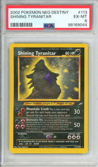 Pokemon Graded: Shining Tyranitar 113/105 Neo Destiny (2002) Holo PSA 6