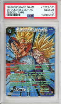 Dragon Ball Graded: SS Son Goku & SS2 Son Gohan, Father-Son Solidarity #79 Wild Resurgence (2023) PSA 10