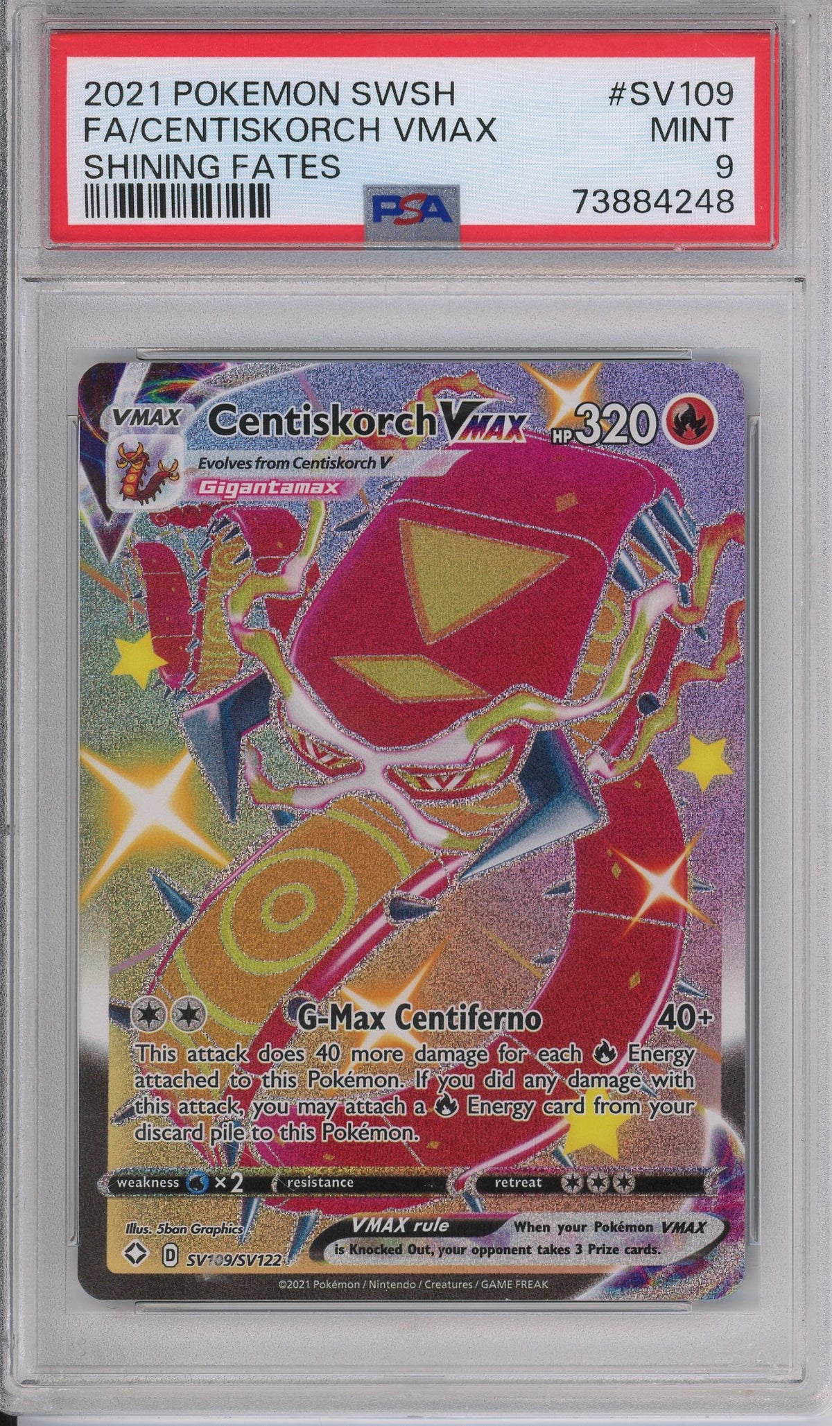 Pokemon Graded: Centiskorch VMAX PSA 9