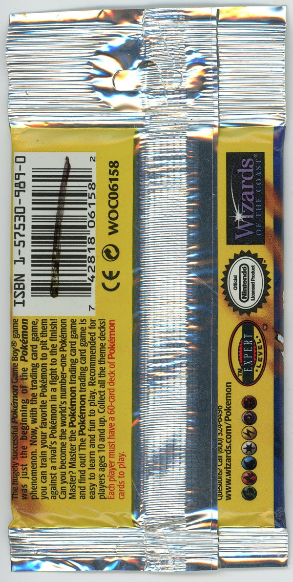 Pokemon: Sealed Base Set Booster Pack (Charizard Art) Long Crimp - Sharpie On Pack