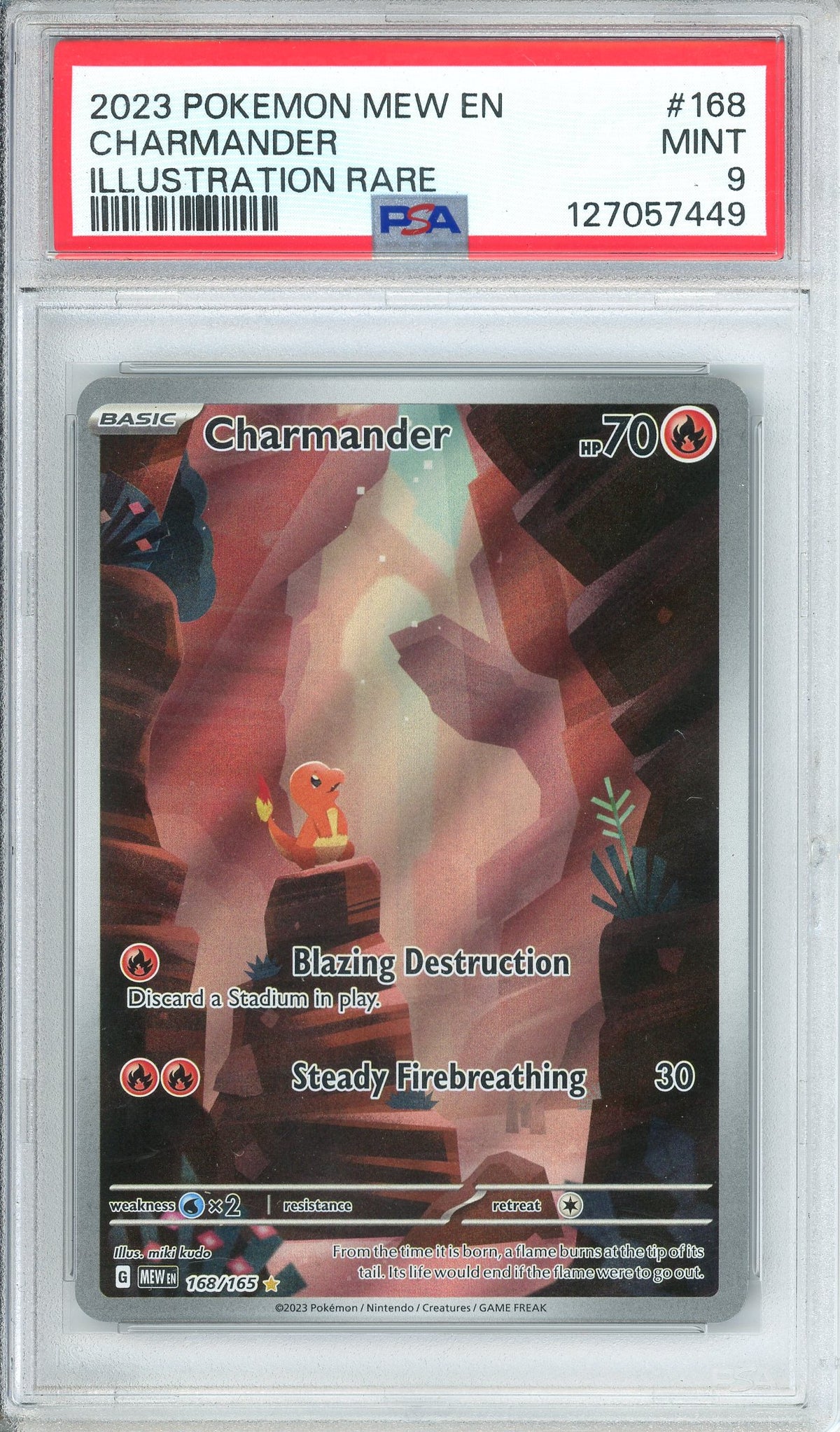 Pokemon Graded: Charmander 168/165 Scarlet & Violet 151 (2023) IR PSA 9