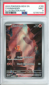 Pokemon Graded: Charmander 168/165 Scarlet & Violet 151 (2023) IR PSA 9