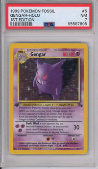Pokemon Graded: Gengar Holo 1st Edition PSA 7