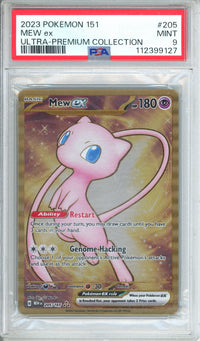 Pokemon Graded: Mew ex 205/165 Scarlet & Violet 151 UPC (2023) METAL PSA 9