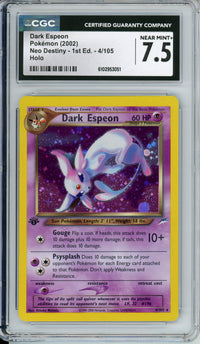 Pokemon Graded: Dark Espeon 4/105 Neo Destiny 1st Edition (2002) Holo CGC 7.5
