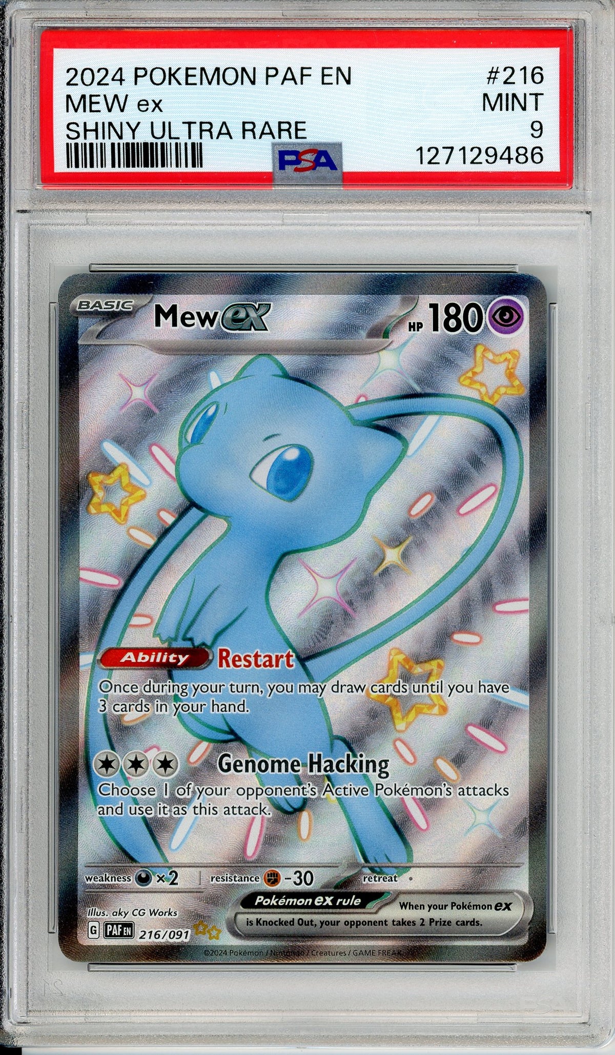 graded mew card Pokemon Black Star Promos Mew Holo Graded Card XY192 CGC 7.5 Wizards of the Coast