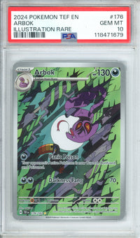 Pokemon Graded: Arbok 176/162 Temporal Forces (2024) IR Holo PSA 10