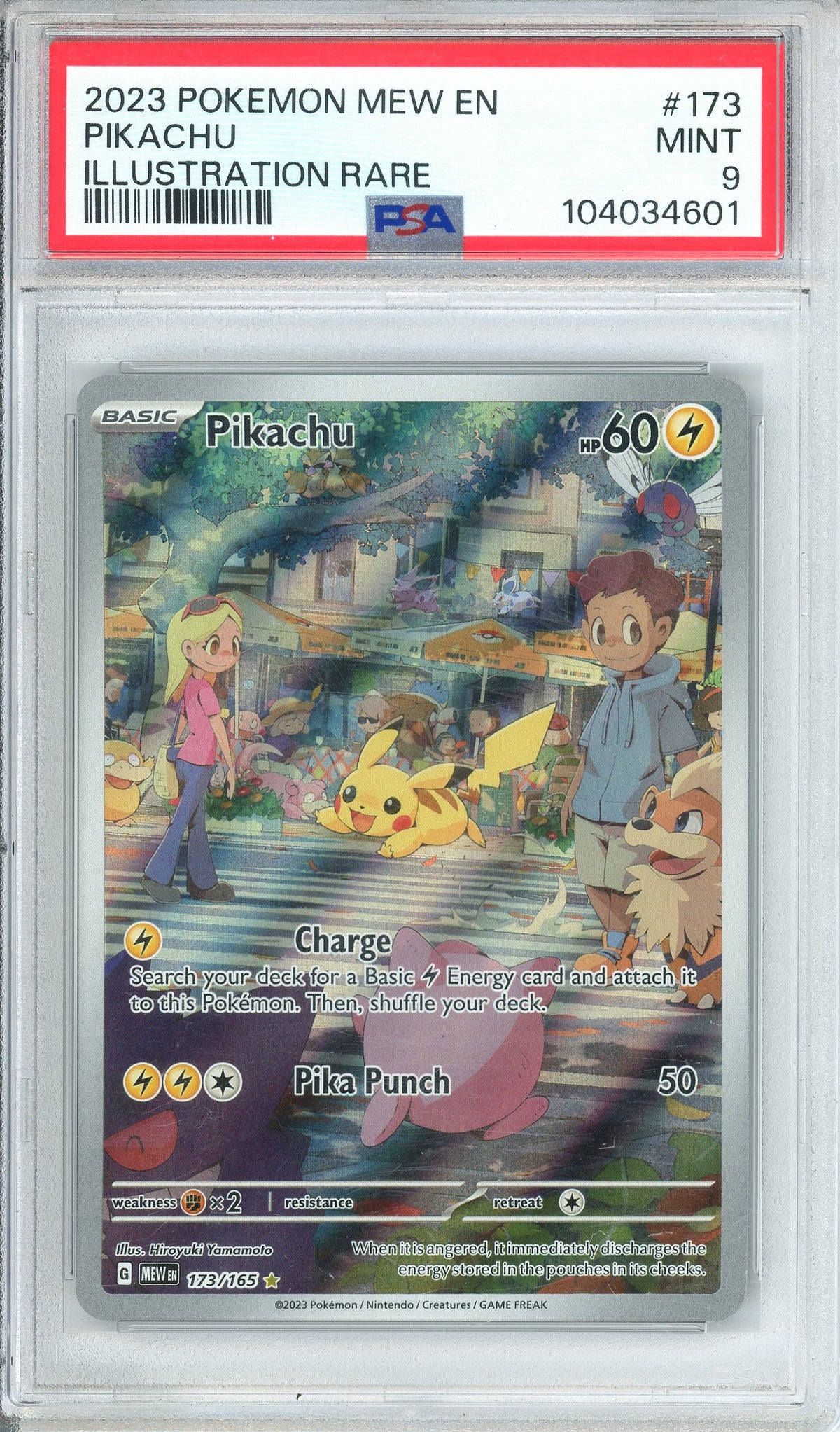 Pokemon Graded: Pikachu 173/165 Scarlet & Violet 151 (2023) IR Holo PSA 9