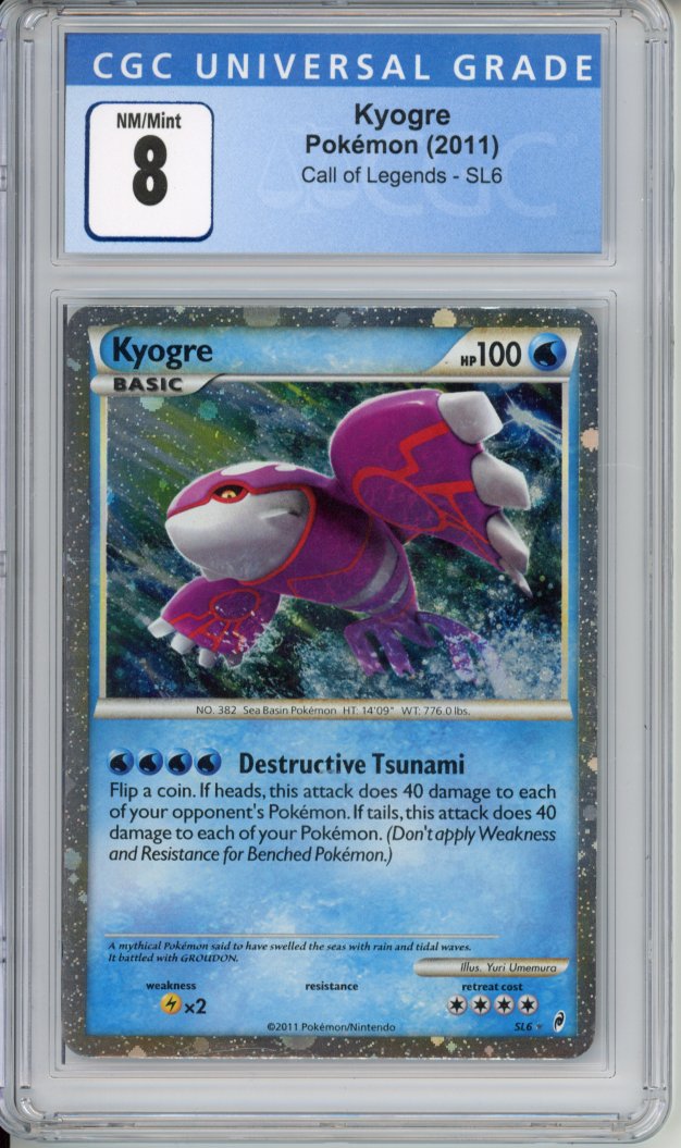 Pokemon Graded: Shiny Kyogre #SL6 Call of Legends (2011) Holo CGC