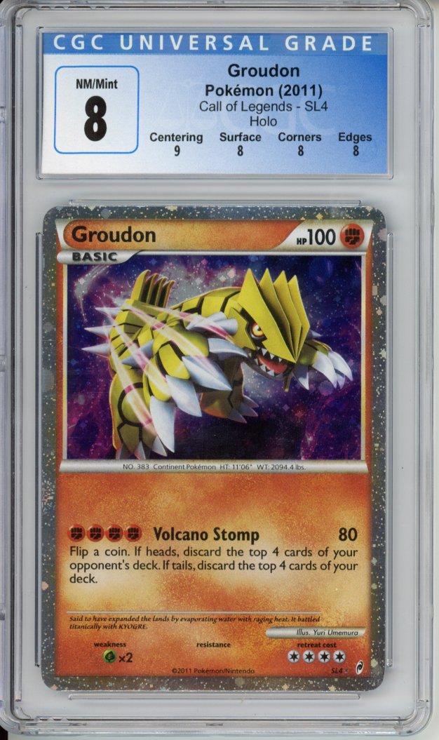 Pokemon Graded: Shiny Groudon #SL4 Call Of Legends (2011) CGC 8 Double Infinity Gaming Pokemon Graded: Shiny Groudon #SL4 Call Of Legends (2011) CGC 8 Double Infinity Gaming