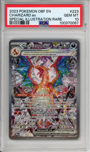 Pokemon Graded: Charizard ex 223/197 Obsidian Flames (2023) SIR Holo P Double Infinity Gaming Pokemon Graded: Charizard ex 223/197 Obsidian Flames (2023) SIR Holo P Double Infinity Gaming