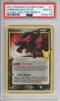 Pokemon Graded: Umbreon Gold Star [Classic Collection] Celebrations PSA 10