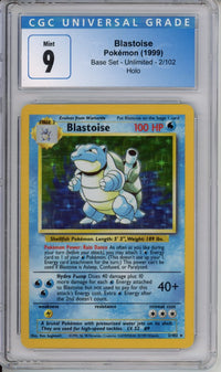 Pokemon Graded: Base Set Unlimited Blastoise CGC 9