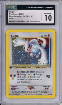 1st edition lugia pokemon card Pokemon Graded: Neo Genesis 1st Edition Lugia CGC 10