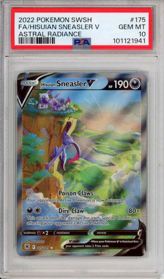 Pokemon Graded: Hisuian Sneasler V Alt PSA 10