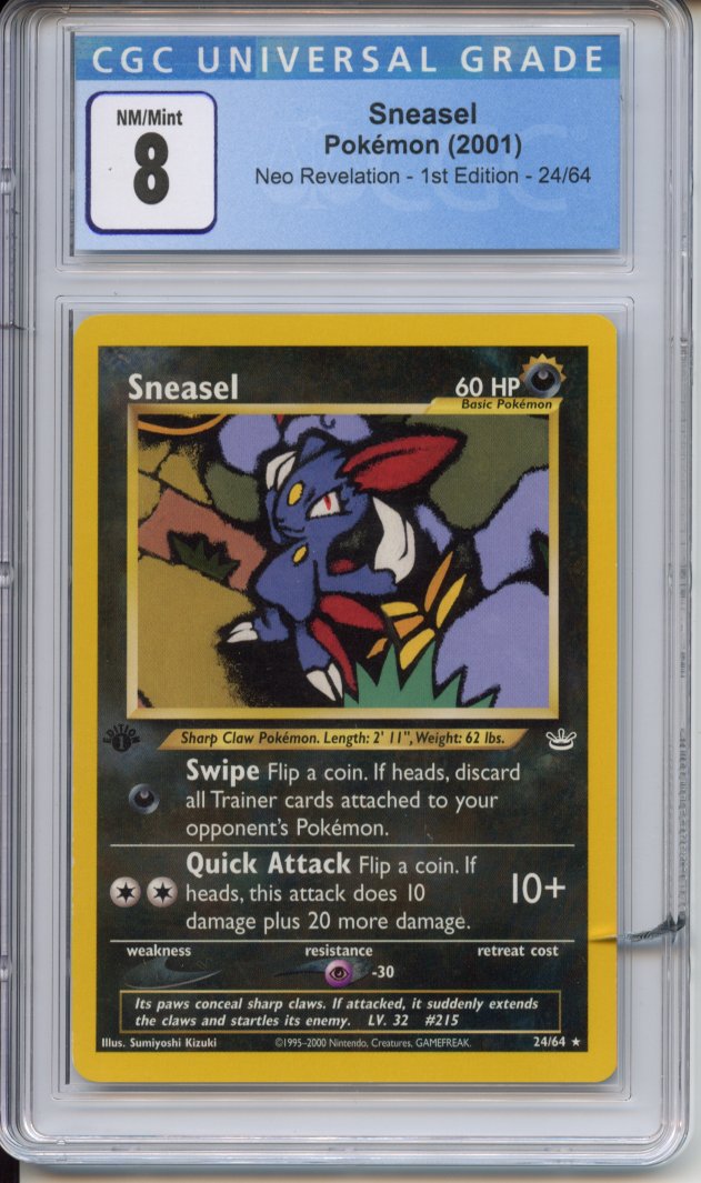 Pokemon Graded: 1st Edition Sneasel CGC 8