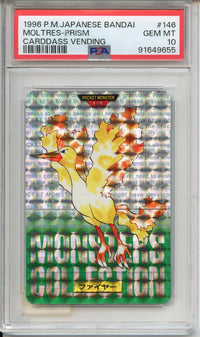 Pokemon Graded: Carddass Prism Moltres PSA 10