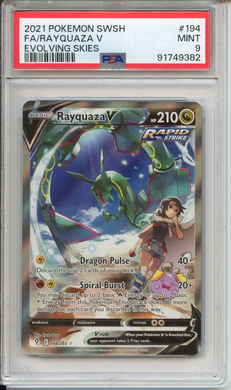 Pokemon Graded: Rayquaza V PSA 9