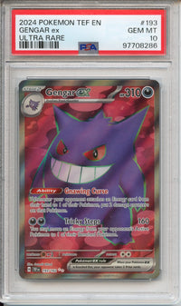 Pokemon Graded: Gengar ex 193/162 Temporal Forces (2024) Holo Rare PSA – Double Infinity Gaming
