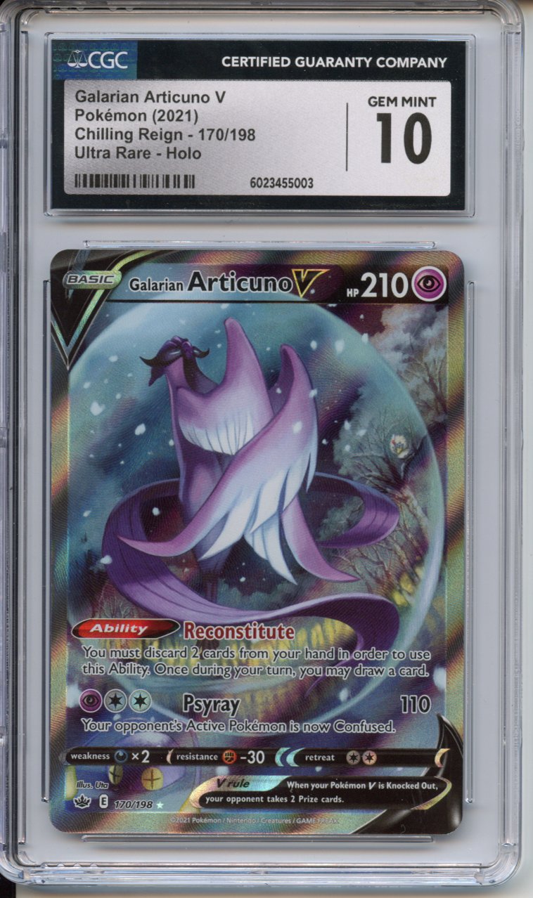Pokemon Graded: Galarian Articuno V CGC 10