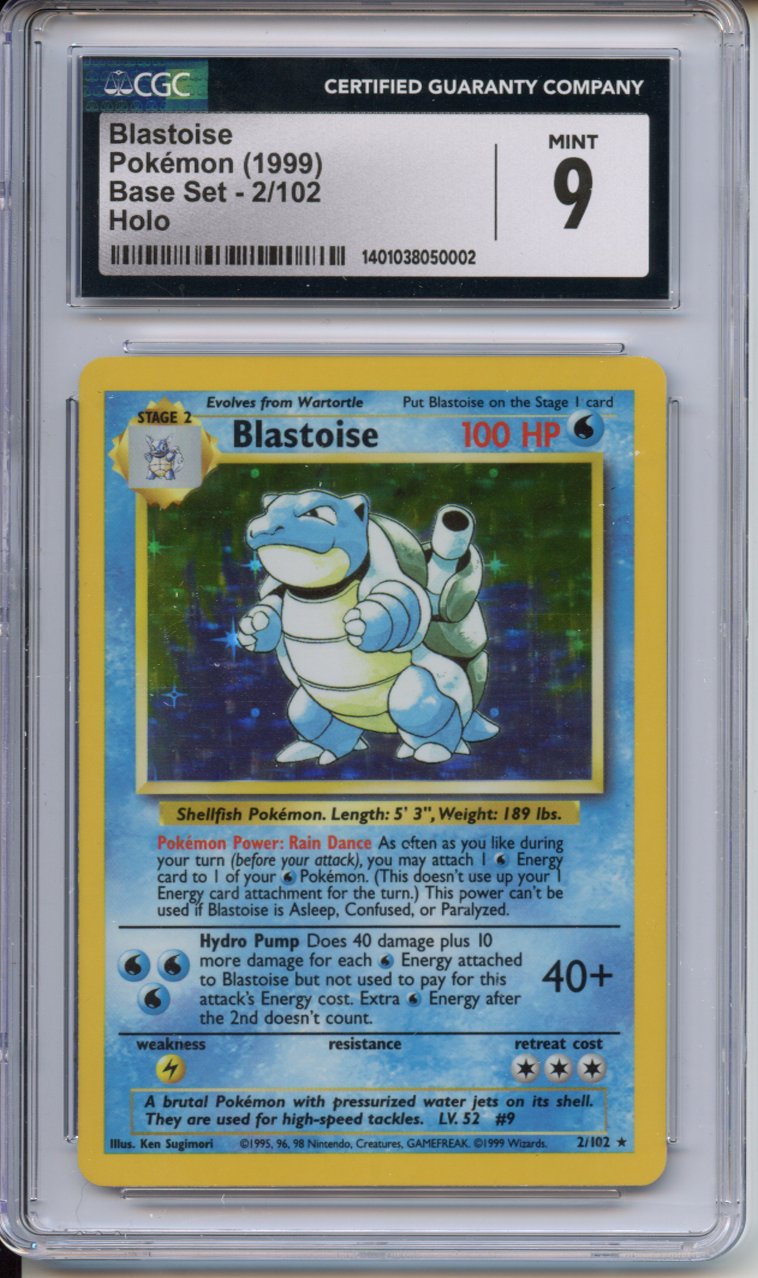 Pokemon Graded: Base Set Blastoise CGC 9