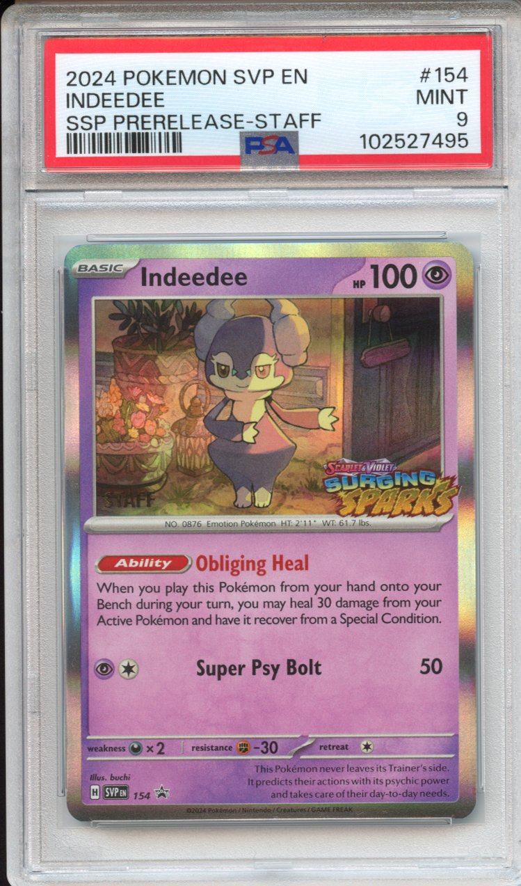 Pokemon Graded: STAFF Indeedee PSA 9