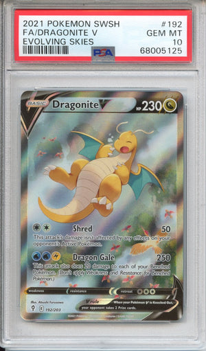 dragonite holographic card value Pokemon Graded: Dragonite V Alt PSA 10 – Double Infinity Gaming