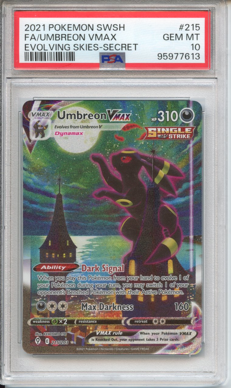 キ*ラ様 Umbreon V & VMAX PSA 10 Umbreon VMAX PSA 10 095/203 SWSH07: Evolving Skies Pokemon TCG