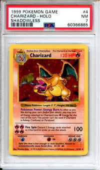Pokemon Graded: Shadowless Charizard PSA 7