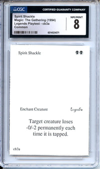 Magic Graded: Spirit Shackle Playtest CGC 8