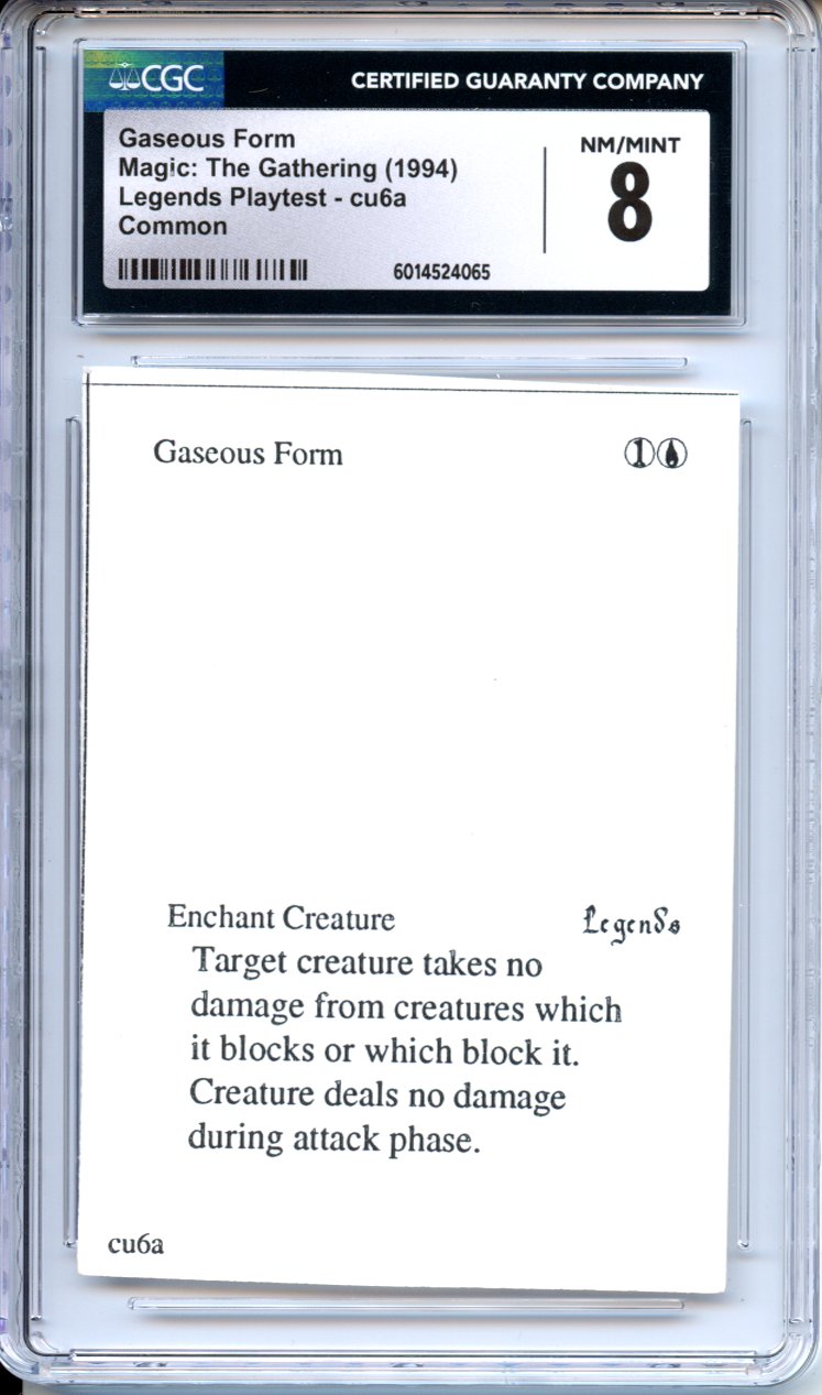 Magic Graded: Gaseous Form Playtest CGC 8
