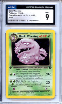 Pokemon Graded: 1st Edition Dark Weezing CGC 9