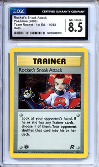 Pokemon Graded: 1st Edition Rocket's Sneak Attack CGC 8.5