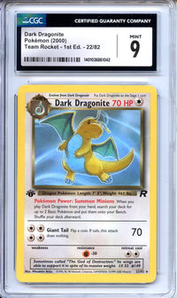 Pokemon Graded: 1st Edition Dark Dragonite NH CGC 9