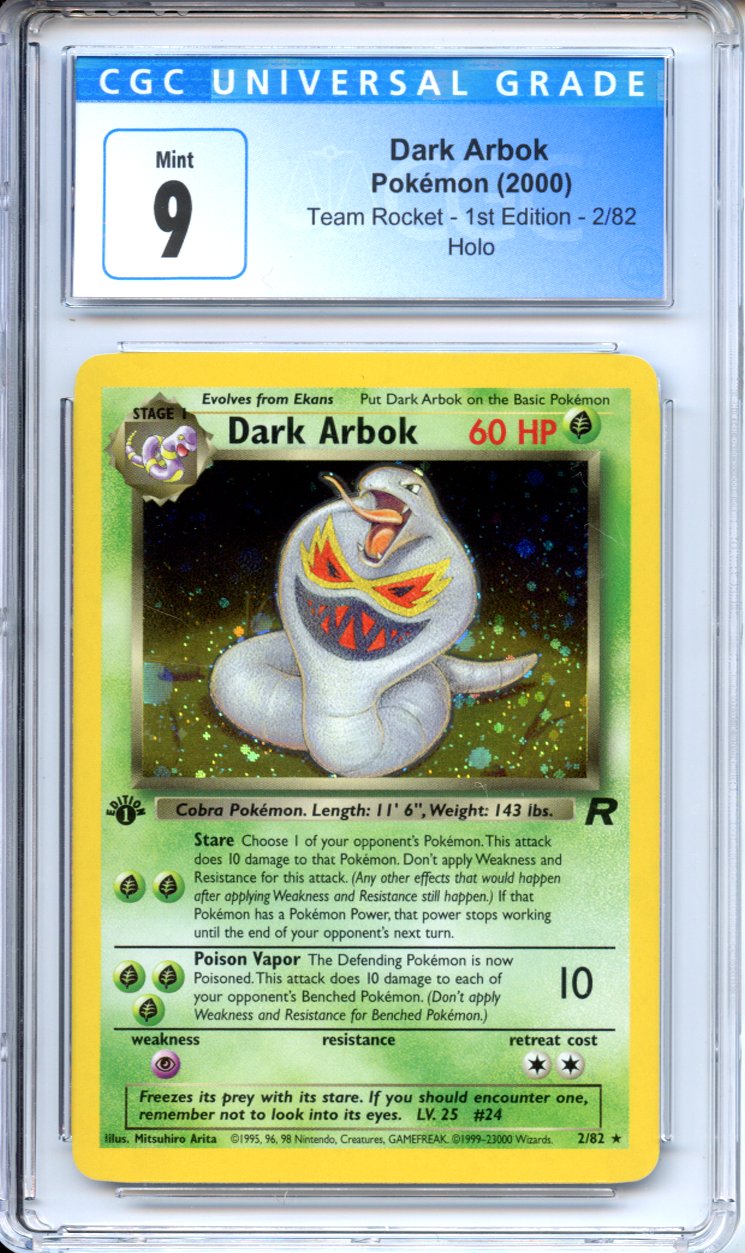 Pokemon Graded: 1st Edition Dark Arbok CGC 9