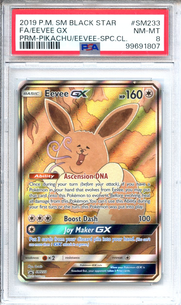 Pokemon graded: Eevee GX SM Promo PSA 8
