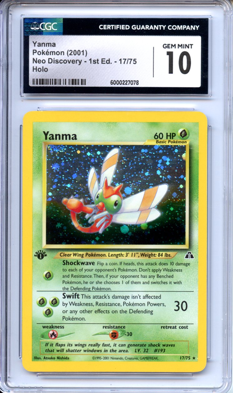 Pokemon Graded: 1st Edition Yanma CGC 10