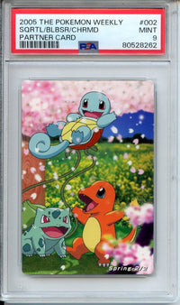 Pokemon Graded: 2005 The Pokemon Weekly Starters #002 PSA 9