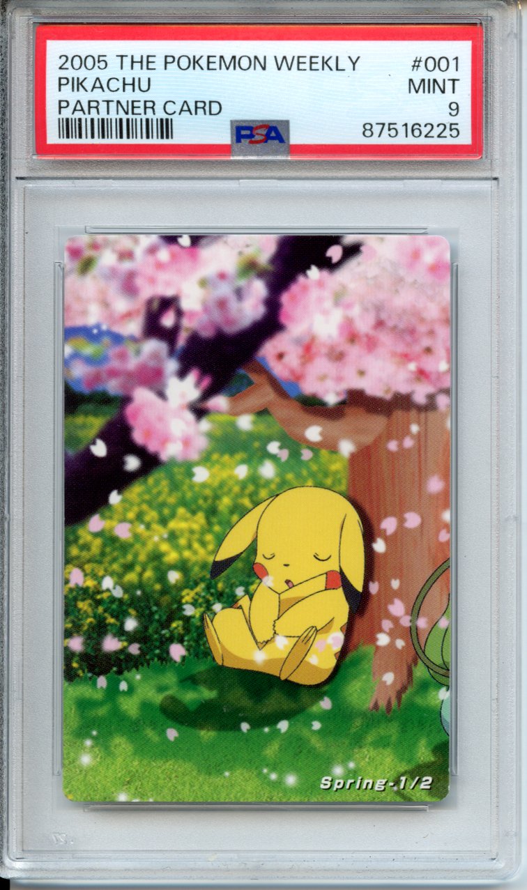 Pokemon Graded: 2005 The Pokemon Weekly Pikachu #001 PSA 9