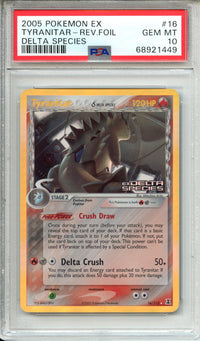 Pokemon Graded: EX Delta Species (Set Stamped) Tyranitar PSA 10