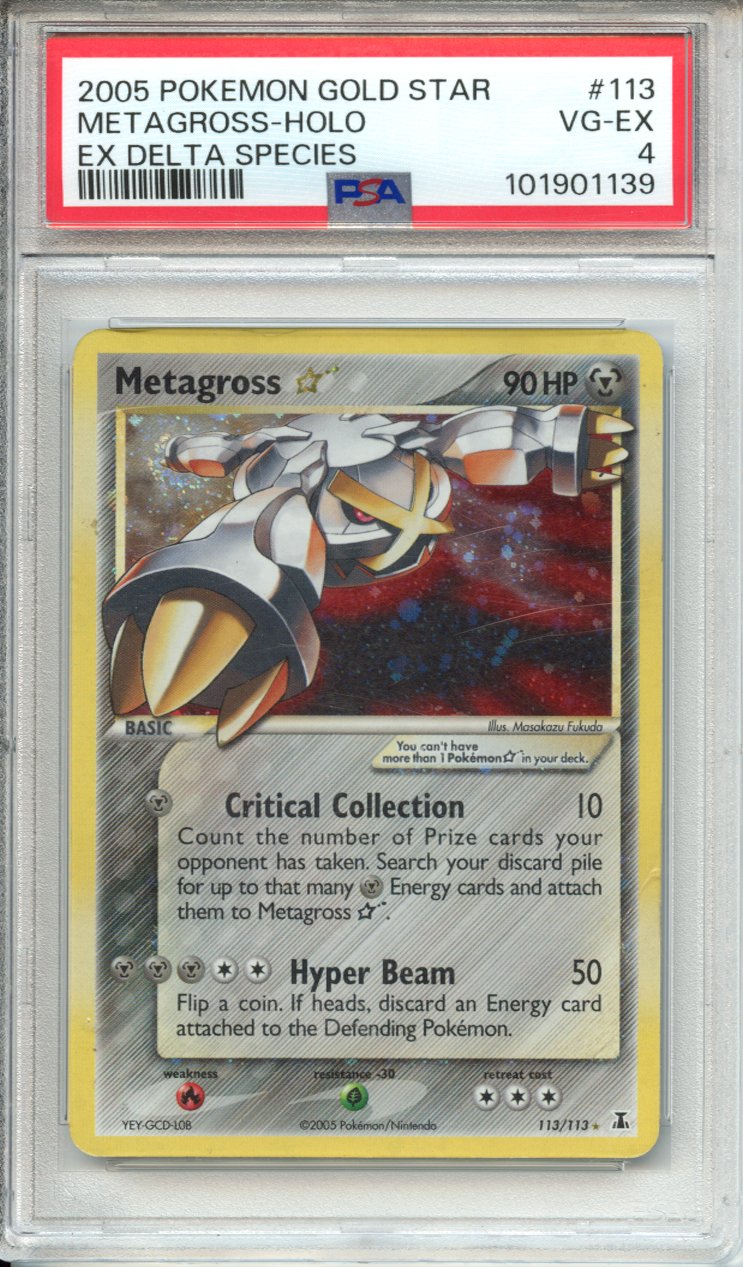 Pokemon Graded: Gold Star Metagross PSA 4